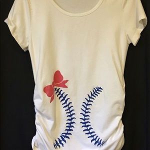 Gender reveal baseball theme shirt